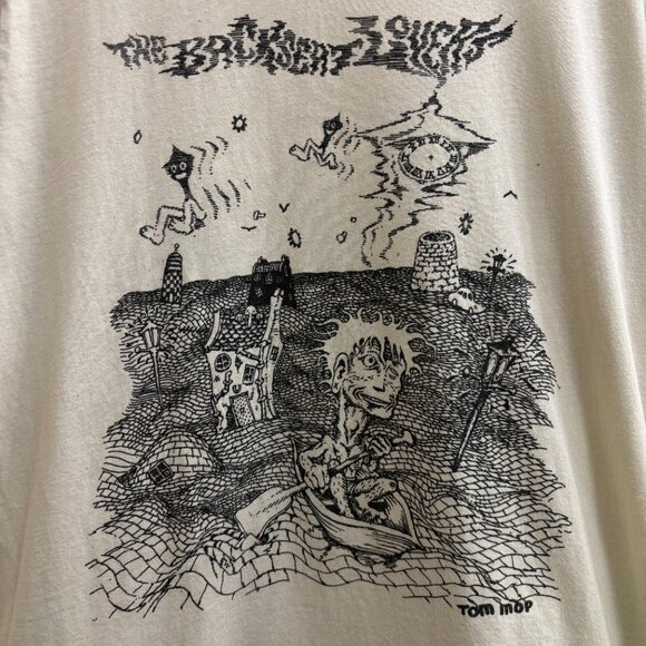 The Backseat Lovers Merch Tom's Tee Tom Mop Beige Graphic Made in USA Organic M - Picture 2 of 9